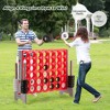 Costway Jumbo 4-to-Score 4 in A Row Giant Game Set Outdoor Indoor Kids Adults Family Fun Red\Black - 3 of 4