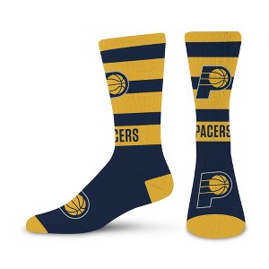 NBA Indiana Pacers Rugby Double Big Crew Socks - Large - 1 of 3