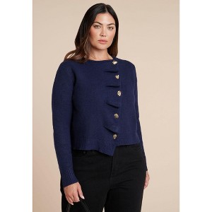 ELOQUII Pleated Cardigan - 1 of 4