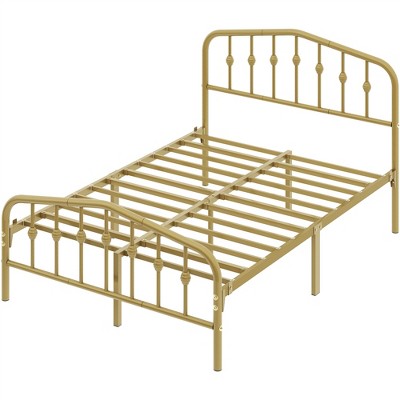 Yaheetech Modern Metal Bed Frame with Arched Headboard