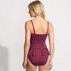 Lands' End Women's Sculpting Suit Ruffle Bandeau One Piece Swimsuit - 4 of 4