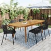 Patio Dining Chairs Stackable Chairs with Breathable Design Modern Simple Art Style (Set of 2) - 3 of 4