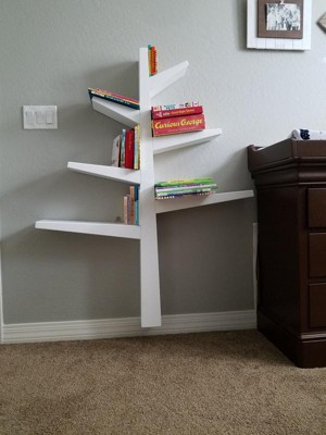 Spruce tree outlet bookshelf