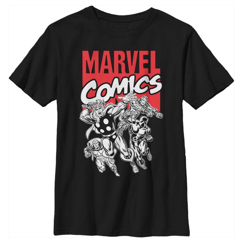 Boy's Marvel Super Avengers Comic T-Shirt, 1 of 6