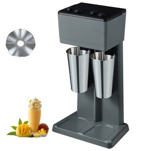 VEVOR Milkshake Maker, 375W x 2 Electric Milkshake Machine, Double Heads Drink Mixer Blender Machine, 3-Speed Milkshake Mixer, Gray - 1 of 4