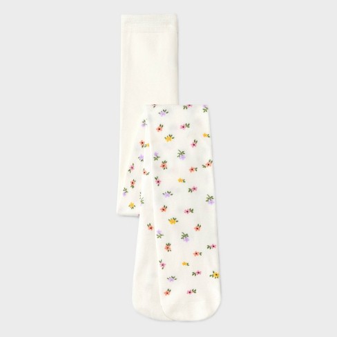 Girls' Cotton Tights - Cat & Jack™ White : Target