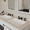 BWE 8 in. Widespread Double Handle 3 Hole Bathroom Faucet Water-Saving With Metal Drain - 4 of 4