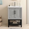 Festivo Modern 24" Single Sink Freestanding Bath Vanity Gray - 3 of 4