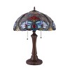 Chloe Lighting Jude Tiffany-style Dark Bronze 2 Light Victorian Table Lamp 16" Shade - 2 of 3