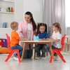 Playkidiz Kids Plastic Chair Set of 2- Preschool Chairs for Toddlers Kids 20.5" H - Red - 2 of 4