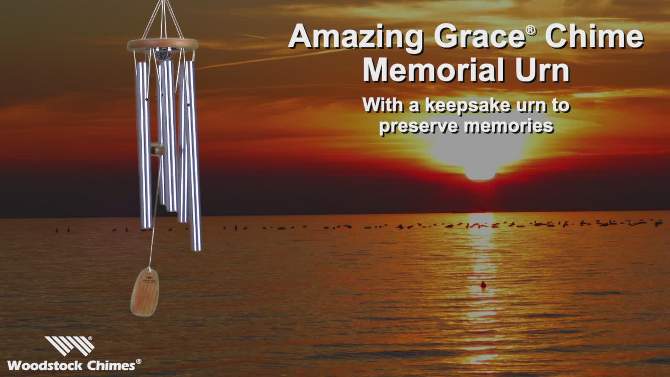 Woodstock Windchimes Original Amazing Grace Chime, Memorial Urn, Wind Chimes For Outside, Wind Chimes For Garden, Patio, and Outdoor Décor, 24"L, 2 of 10, play video