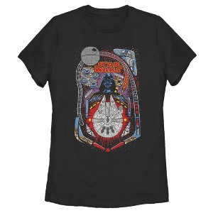 Women's Star Wars Darth Vader Death Star Pinball T-Shirt - 1 of 3
