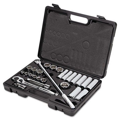 Stanley Tools 85-434 26-piece Sae 6/12-point 1/2 In. Drive Mechanic's Tool  Set : Target