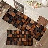 Chery Life Retro Wood Grain Kitchen Mat Set - Soft, Non-Slip - 4 of 4
