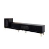 VYNXARIA Wood Extendable TV Stand Rectangle Entertainment Center,Media TV Console for Living Room Bedroom,Black - 4 of 4