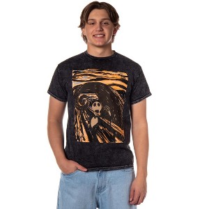Seven Times Six Disney The Nightmare Before Christmas Men's The Scream Graphic T-Shirt Black - 1 of 4