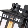 C Cattleya 1-Light Matte Black Motion Sensing Dusk to Dawn Outdoor Wall Lantern Sconce with Clear Tempered Glass - 4 of 4
