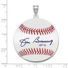 Black Bow Jewelry Sterling Silver Jim Bunning Signature LG Enamel Baseball Pendant - 4 of 4