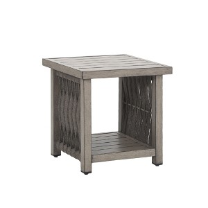 Cesicia 19.5'' x 19.5'' x 20'' in Gray Aluminum square Sofa Side Table For Living Room, Bedroom, Office - 1 of 4