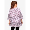 ellos Women's Plus Size Tiered Floral 3/4 Sleeve Tunic - 4 of 4