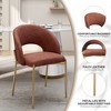 CLIHOME Set of 2 Indoor Accent Chair PU Dining Chairs with Metal Legs - 4 of 4