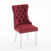 TOBILI High-end Tufted Solid Wood Contemporary Velvet Upholstered Dining Chair with Chrome Stainless Steel Plating Legs,Set of 2 - 4 of 4