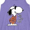 - Peanuts - Joe Cool Hee Hee Hee Graphic Sleeveless Aline Dress - 2 of 4