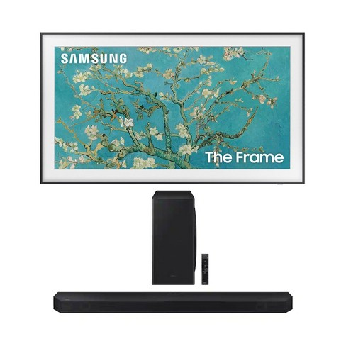 Samsung Qn32ls03cb 32" The Frame Qled 4k Hdr Smart Tv (2023) With 5.1.2 Ch Soundbar With Wireless Subwoofer (2023) : Target