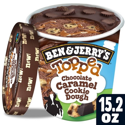 Pigment Melankoli lide Ben & Jerry's Topped Chocolate Caramel Cookie Dough Ice Cream - 15.2oz :  Target