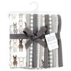 Hudson Baby Cotton Flannel Burp Cloths Bundle, Farm Friends Cream, One Size - 2 of 4