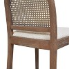 NicBex Dining Chairs Set of 2 Upholstered Chair Curved Back Cane Rattan Counter Stools, Fabric Accent for Kitchen, Bedroom - 2 of 4