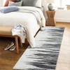 Modern Stripe Rug Soft Washable Rugs for Living Room Stain Resistant Pet-Friendly Carpet, 2'x6' Black Gray - 3 of 4