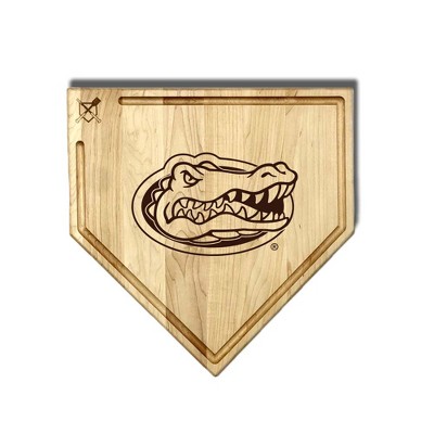 NCAA 17-Inch Wooden Home Plate Cutting Board w/Trough, Florida Gators