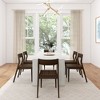 Plank+Beam 72" Modern Solid Wood Dining Table Set, + 6 Chairs Walnut - 4 of 4
