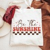 City Creek Prints Be The Sunshine Checkered Canvas Tote Bag - 15x16 - Natural - 2 of 2