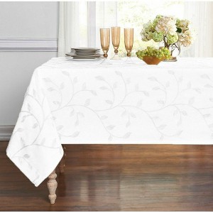 Kate Aurora Madison Floral Embroidered Fabric Tablecloth - 1 of 1