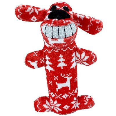 Multipet Nordic Red Loofa Dog Toy, Small