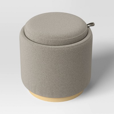 Round Upholstered Storage Ottoman - Room Essentials™