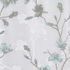 SEVOBAL Shower Curtain Floral Burnout Microfiber Liner Lightweight Shabby Chic Modern Bathroom Decor, Aqua, 72"*72"*0.13" - 3 of 4