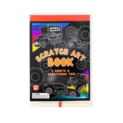 Scratch Art Book Vehicles Craft Activity Kit - Bullseye's Playground™
