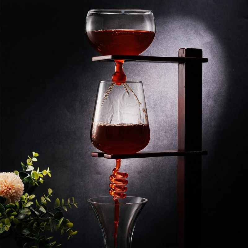 The Wine Savant Wine Tower Decanting & Aerator Set, Unique Wine Decanter, Enhances Flavors & Aromas - 2250 ml, 6 of 8