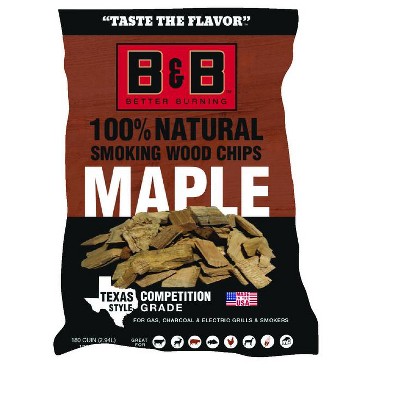 B&b Charcoal All Natural Maple Wood Smoking Chips 180 Cu In : Target