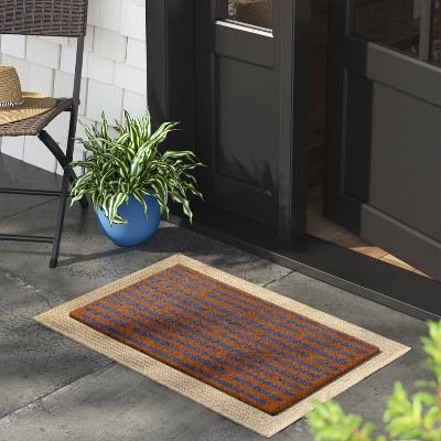 1&#39;4&#34;x2&#39;4&#34; Blocks Rectangular Outdoor Door Mat Blue - Room Essentials&#8482;