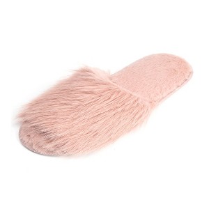 Roxoni Cozy Chic Girls' Fuzzy Slippers – Faux Fur Comfort with Fluffy Hair Top Design - 1 of 4