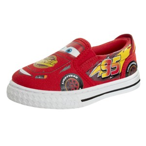 Josmo Disney Boy's Lightning McQueen Cars Slip-On Shoes - Lowtop Canvas Sneakers for Boys (Sizes: 5-10 Toddlerss) - 1 of 4