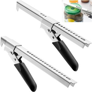 Dreyoo 2 Pack Adjustable Jar Can Opener, Multifunctional Stainless Steel Can Opener with Jar Grippe - 1 of 4
