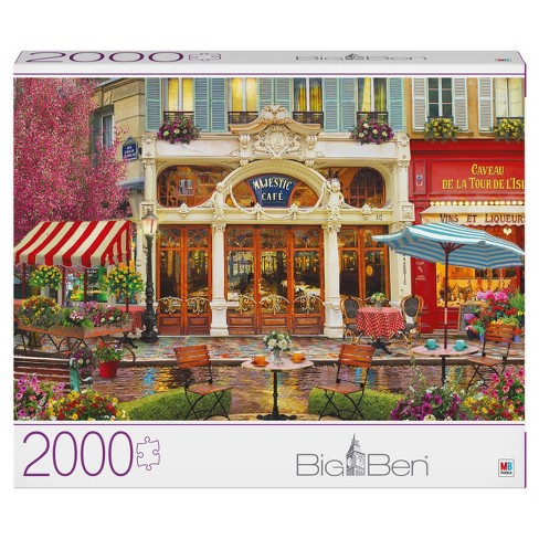 Milton Bradley Gray Board Majestic Cafe Jigsaw Puzzle 2000pc Target