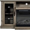 AMERLIFE 3-Sided Glass Fireplace TV Stand with LED Lights - 3 of 4
