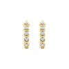 GILDED 14K Gold Plated Sterling Silver Hoop Earrings with Lab Grown Diamonds, Hinged Diamond Hoops for Women – Elegant Gold Hoops Jewelry - 2 of 4