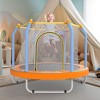ORRD 55" Kids Trampoline with Basketball Hoop, Indoor/Outdoor Toddler Trampoline for Active Play - 2 of 4